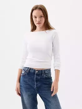 Лонгслив GAP, белый