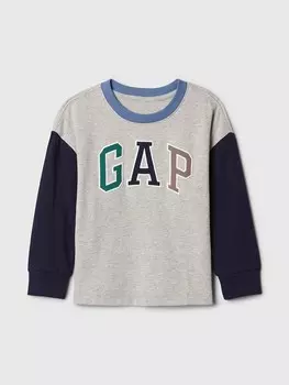 Лонгслив GAP Longsleeve, цвет Grau/Dunkelblau