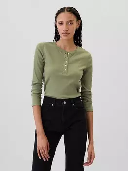 Лонгслив GAP, зеленый
