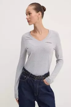 Лонгслив Guess Jeans, серый