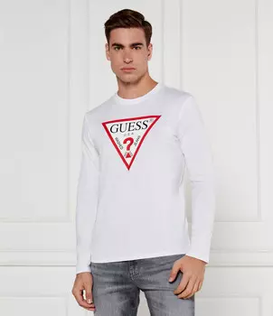 Лонгслив GUESS Slim Fit, белый