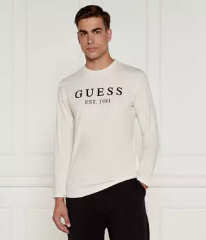 Лонгслив Guess Underwear Regular Fit, экрю