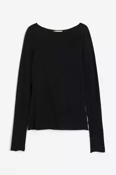 Лонгслив H&M Cashmere-blend, черный