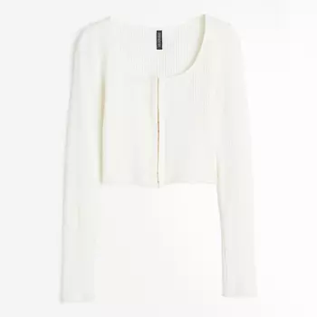 Лонгслив H&M Short, кремовый