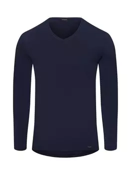 Лонгслив Hanro Shirt Natural Function, темно-синий