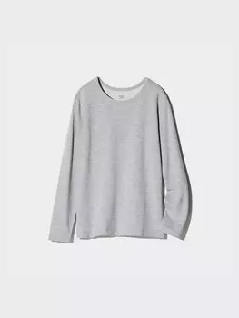 Лонгслив heattech Uniqlo, серый