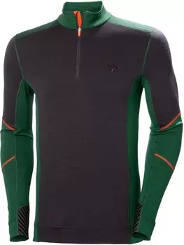 Лонгслив Helly Hansen Lifa Merino Half Zip, зеленый