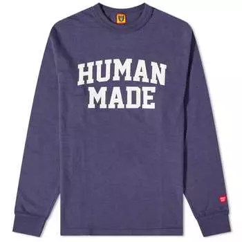 Лонгслив Human Made Heart, темно-синий