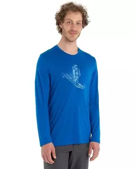 Лонгслив Icebreaker Tech Lite II Long Sleeve Tee Skiing Yeti, цвет Lazurite