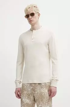 Лонгслив из хлопка Superdry, бежевый