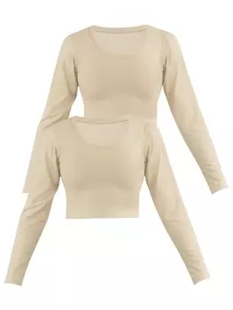 Лонгслив Janice Shirt Nerja, бежевый