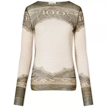 Лонгслив Jean Paul Gaultier Cartouche Mesh Long Sleeve Top, цвет Multi