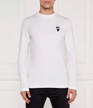 Лонгслив Karl Lagerfeld Regular Fit, белый