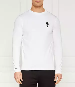 Лонгслив Karl Lagerfeld Slim Fit, белый