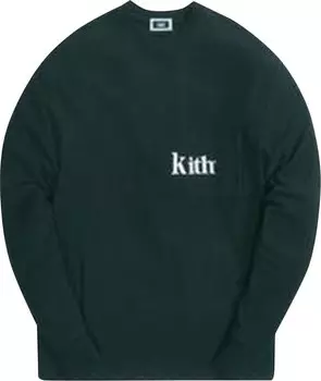 Лонгслив Kith Long-Sleeve Quinn Tee 'Stadium', зеленый