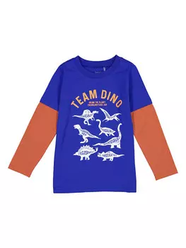 Лонгслив lamino, цвет blau/orange
