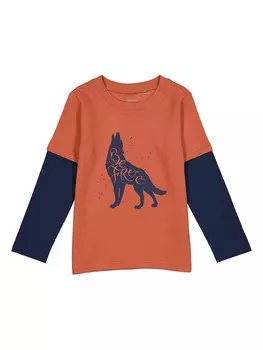 Лонгслив lamino, цвет orange/dunkelblau