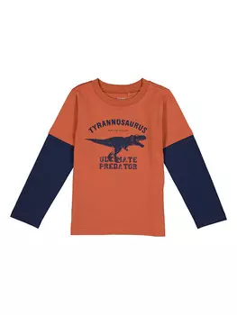 Лонгслив lamino, цвет orange/dunkelblau