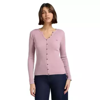 Лонгслив Lee Washed Waffle Henley, розовый