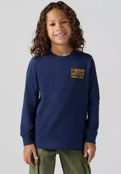 Лонгслив Levi's Kids Shirt, темно-синий