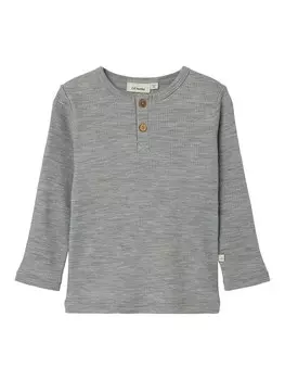 Лонгслив LilAtelier Woll-Longsleeve Fable, серый
