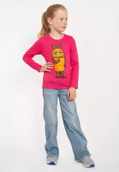 Лонгслив Logoshirt Langarmshirt Die Sendung mit der Maus Die Maus, розовый