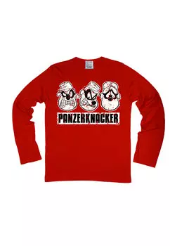Лонгслив Logoshirt Langarmshirt Disney Panzerknacker, красный