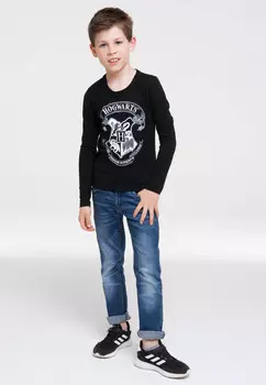 Лонгслив Logoshirt Langarmshirt Harry Potter Hogwarts, черный