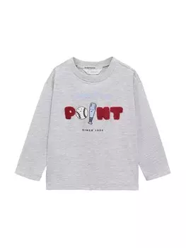 Лонгслив MANGO KIDS, серый