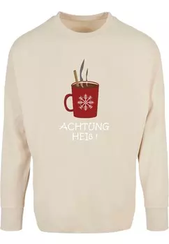 Лонгслив Merchcode ACHTUNG HEISS, песочный