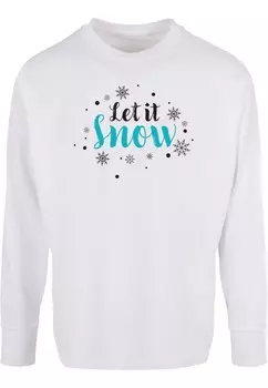 Лонгслив Merchcode LET IT SNOW, белый