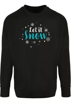 Лонгслив Merchcode LET IT SNOW, черный