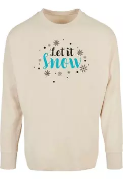 Лонгслив Merchcode LET IT SNOW, песочный
