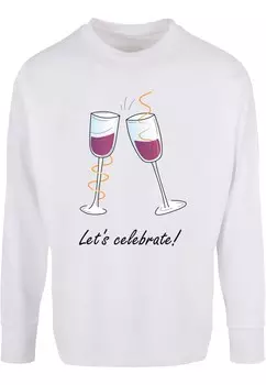 Лонгслив Merchcode LETS CELEBRATE, белый