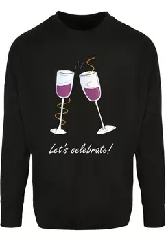 Лонгслив Merchcode LETS CELEBRATE, черный