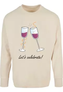 Лонгслив Merchcode LETS CELEBRATE, песочный