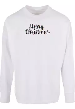 Лонгслив Merchcode MERRY CHRISTMAS LIGHTS, белый