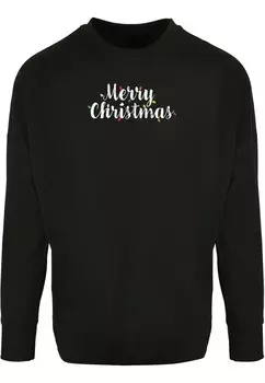 Лонгслив Merchcode MERRY CHRISTMAS LIGHTS, черный