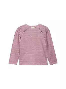 Лонгслив Minymo Longsleeve MIT-shirt LS Jaquard 123583KW modisches Longsleeve, фиолетовый