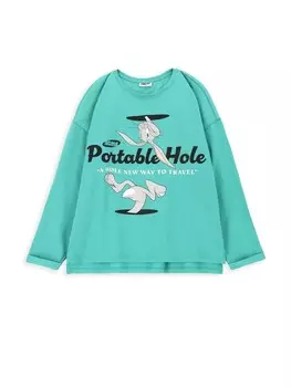 Лонгслив MOKIDA T-shirt mit langen rmeln LOONEY TUNES, зеленый
