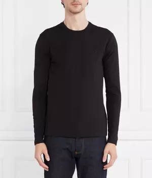 Лонгслив мужской Trussardi хлопковый, черный