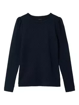 Лонгслив name it Longsleeve, цвет Dunkelblau/Schwarz
