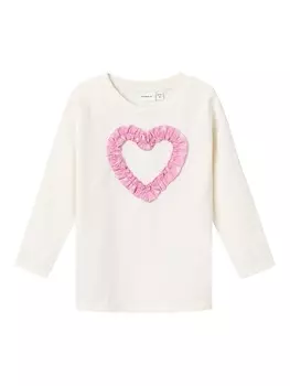 Лонгслив name it Nannet, цвет creme/pink