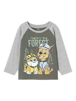 Лонгслив NAME IT Shirt, зеленый