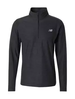 Лонгслив new balance Performance Shirt Space Dye, пятнистый черный