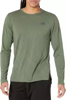 Лонгслив New Balance Q Speed Jacquard Long Sleeve, цвет Deep Olive Green