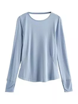 Лонгслив Next Shirt, светло-синий