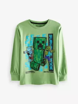 Лонгслив Next Shirt, зеленый