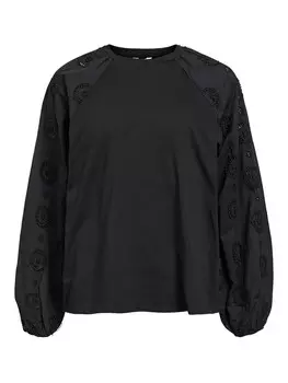 Лонгслив OBJECT Shirt OBJIvy, черный