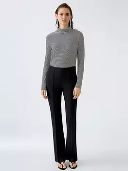 Лонгслив Oui Longsleeve, черный/белый